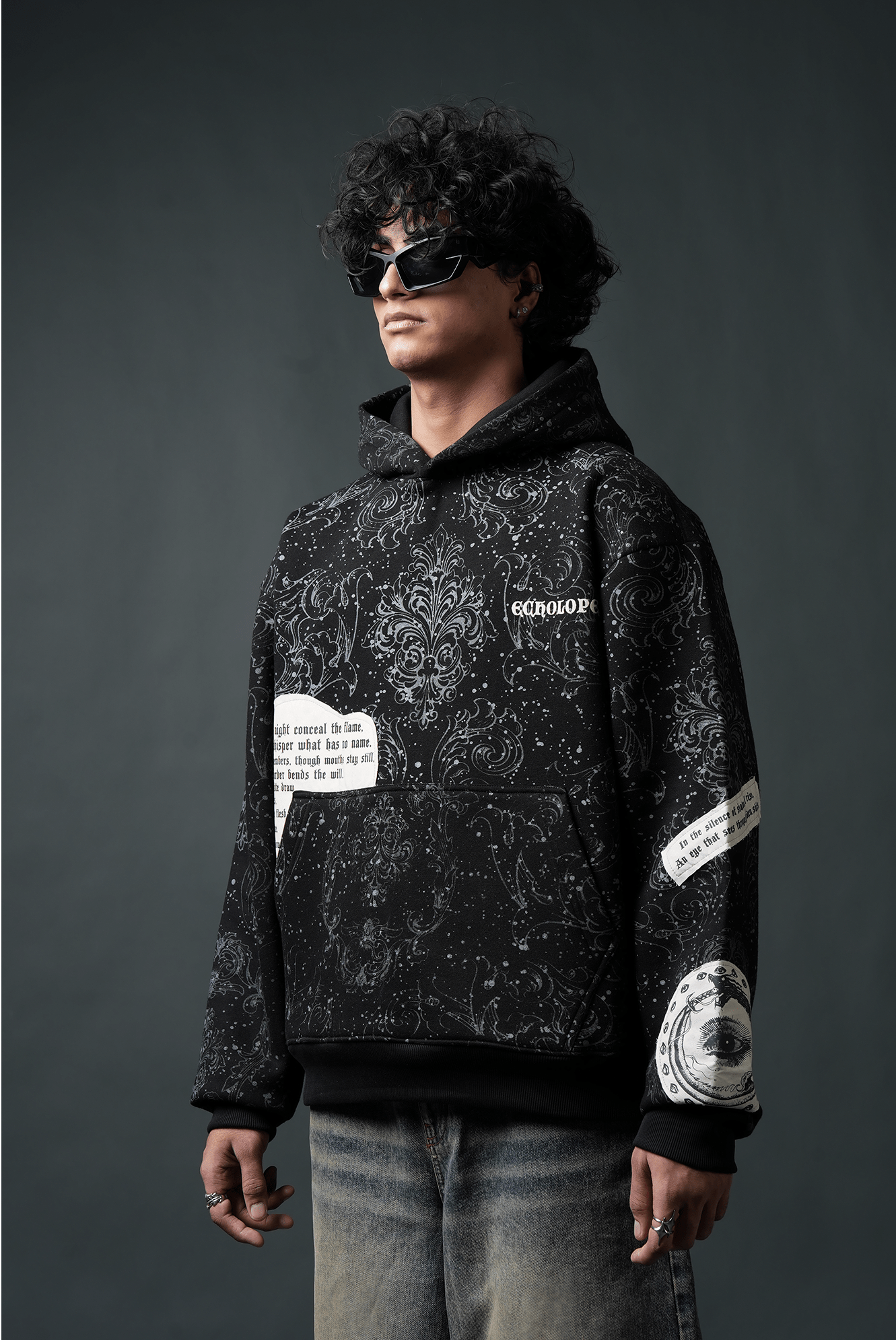 Oversize Dark Celestial Oversized Hoodie - Echolope