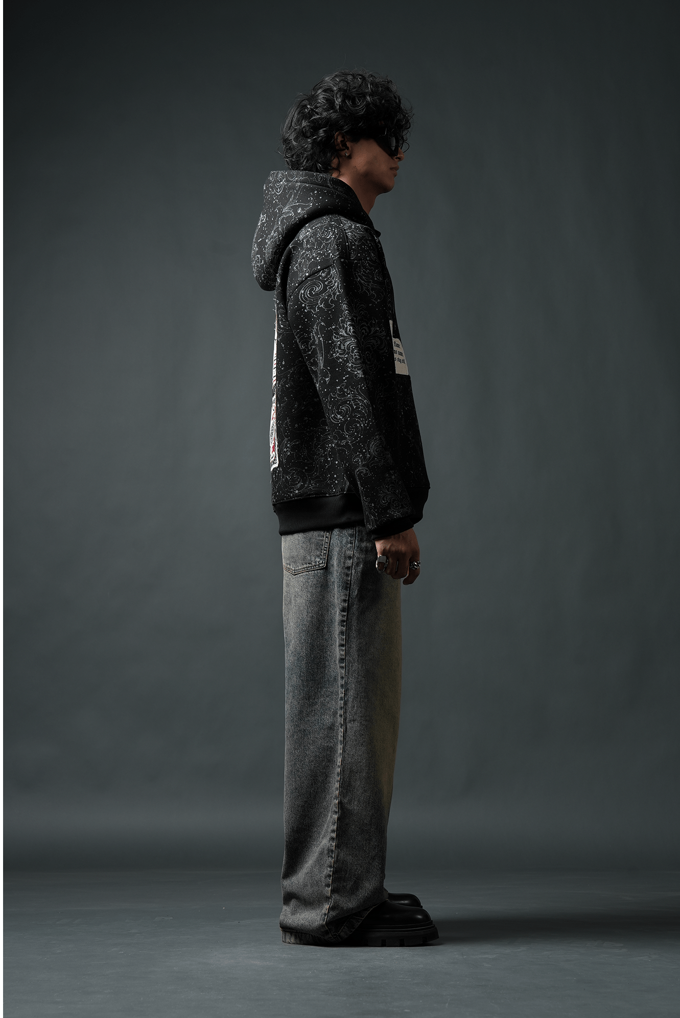 Oversize Dark Celestial Oversized Hoodie - Echolope