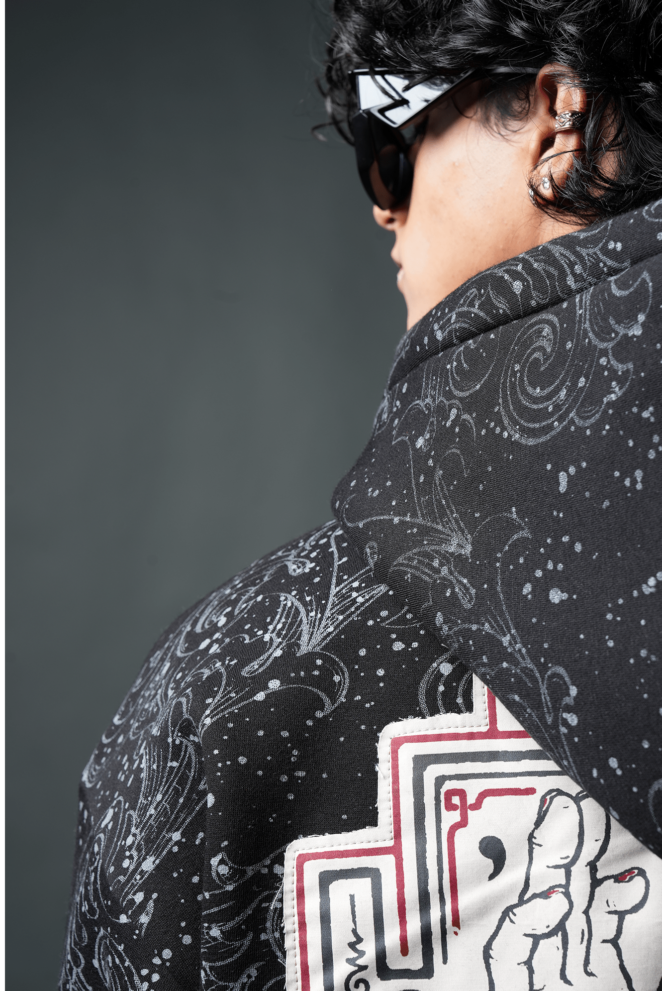 Oversize Dark Celestial Oversized Hoodie - Echolope