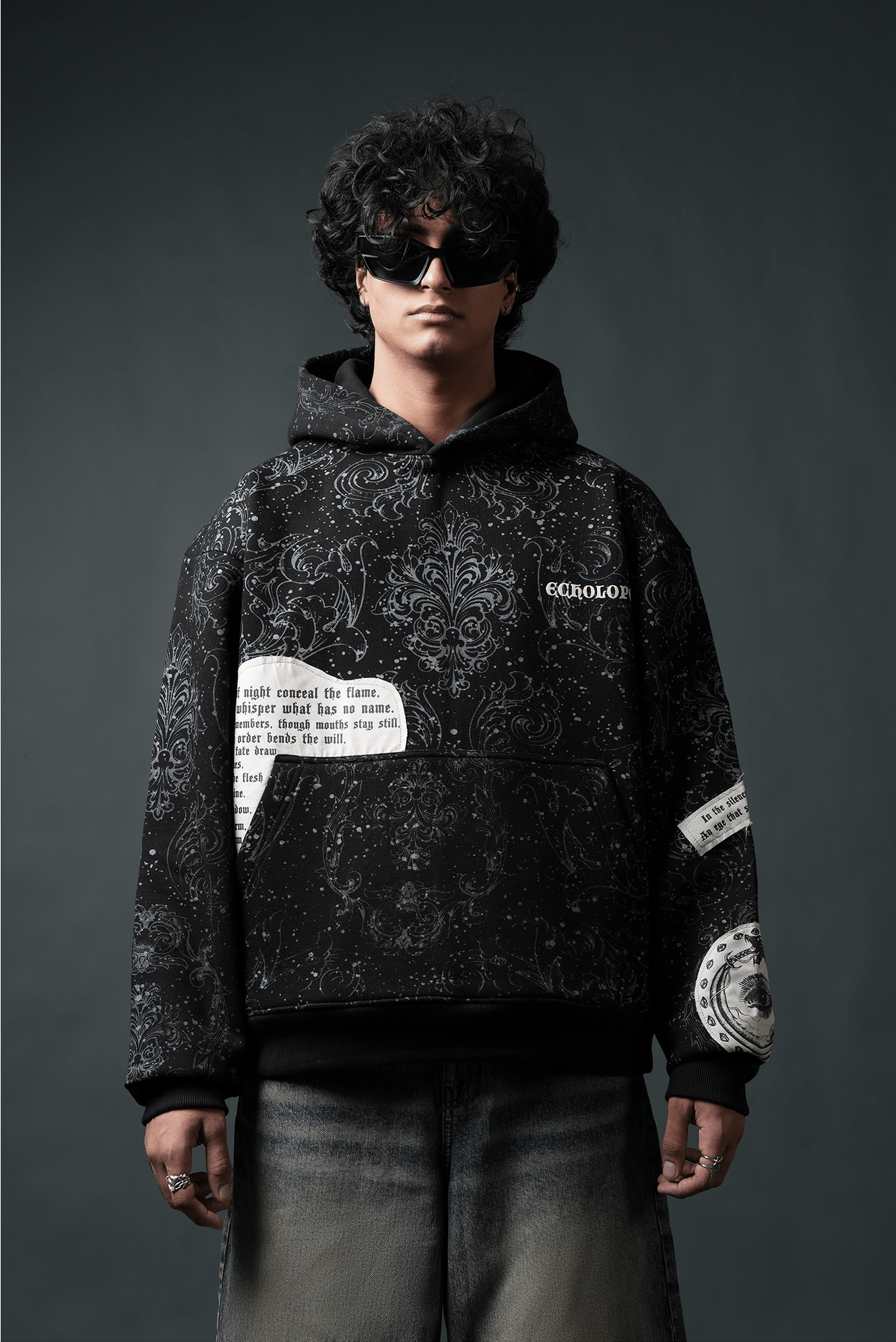 Oversize Dark Celestial Oversized Hoodie - Echolope