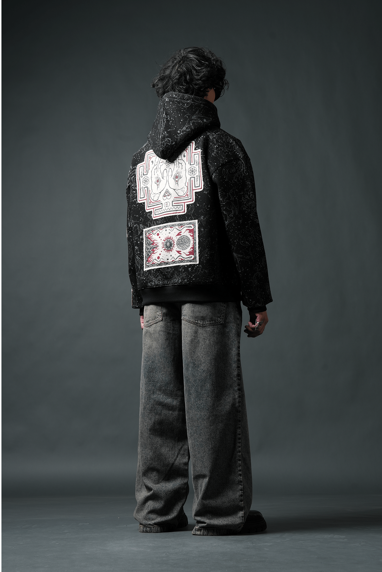 Oversize Dark Celestial Oversized Hoodie - Echolope