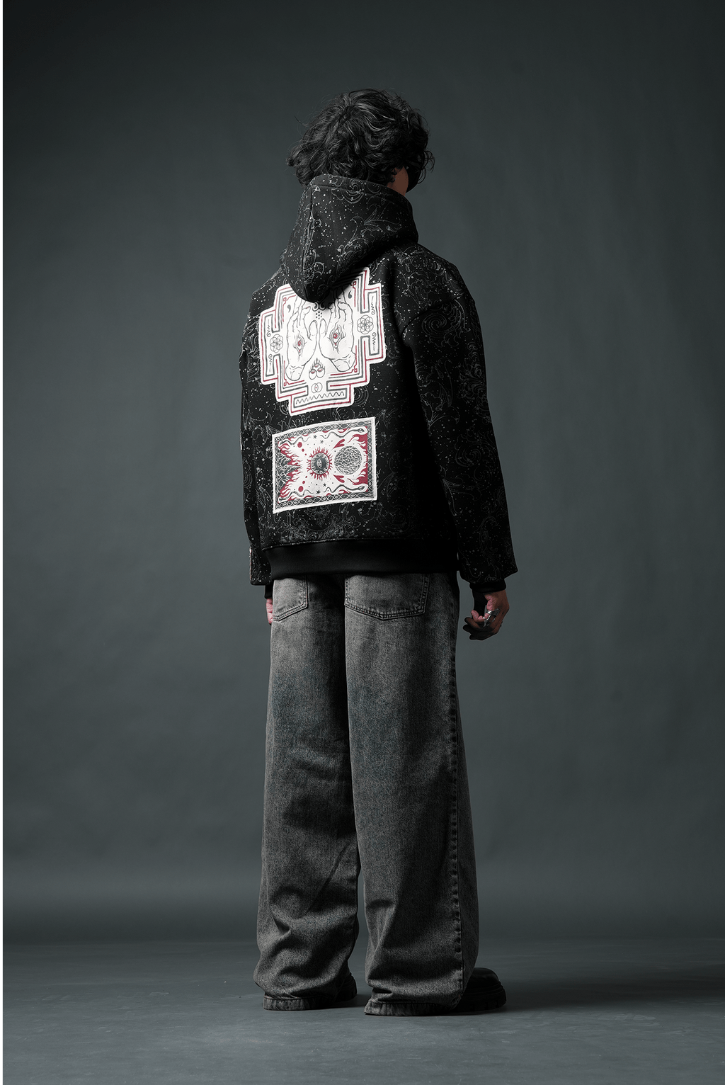 Oversize Dark Celestial Oversized Hoodie - Echolope