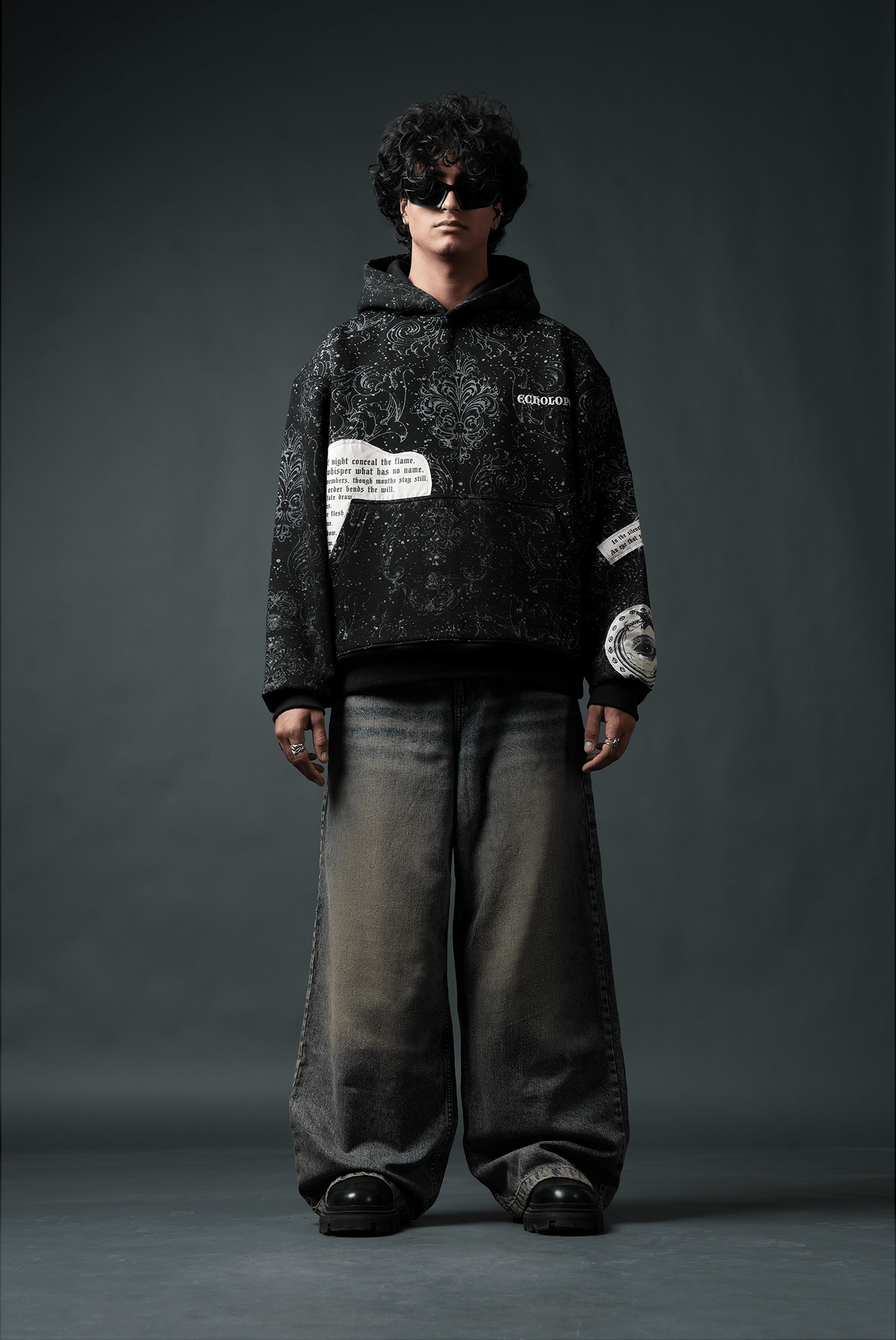 Oversize Dark Celestial Oversized Hoodie - Echolope