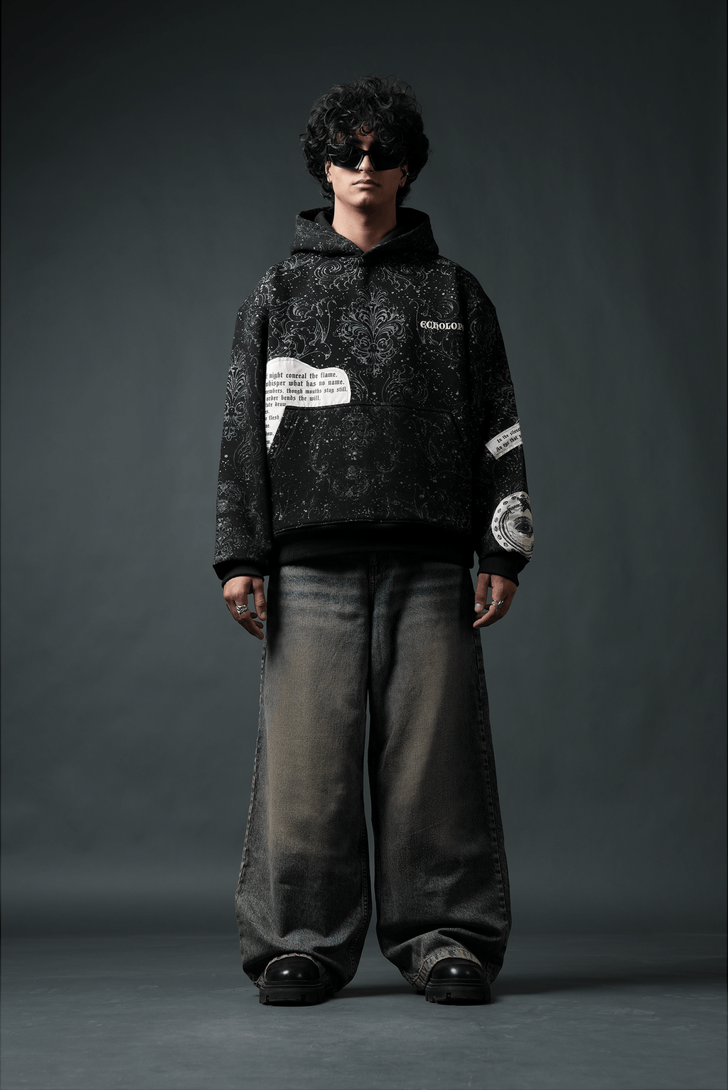 Oversize Dark Celestial Oversized Hoodie - Echolope