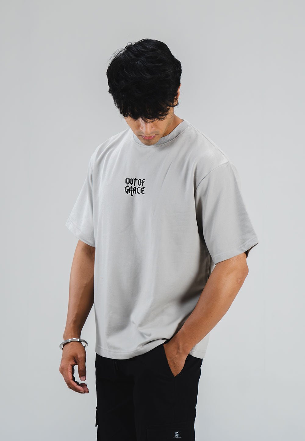 Oversized “Out of Grace” Fallen Angel Graphic T‑Shirt - Echolope