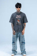 Power Corrupts Oversized Graphic T-Shirt For Men - Echolope