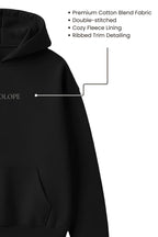Premium Oversize Printed Hoodie Black For Men - Echolope