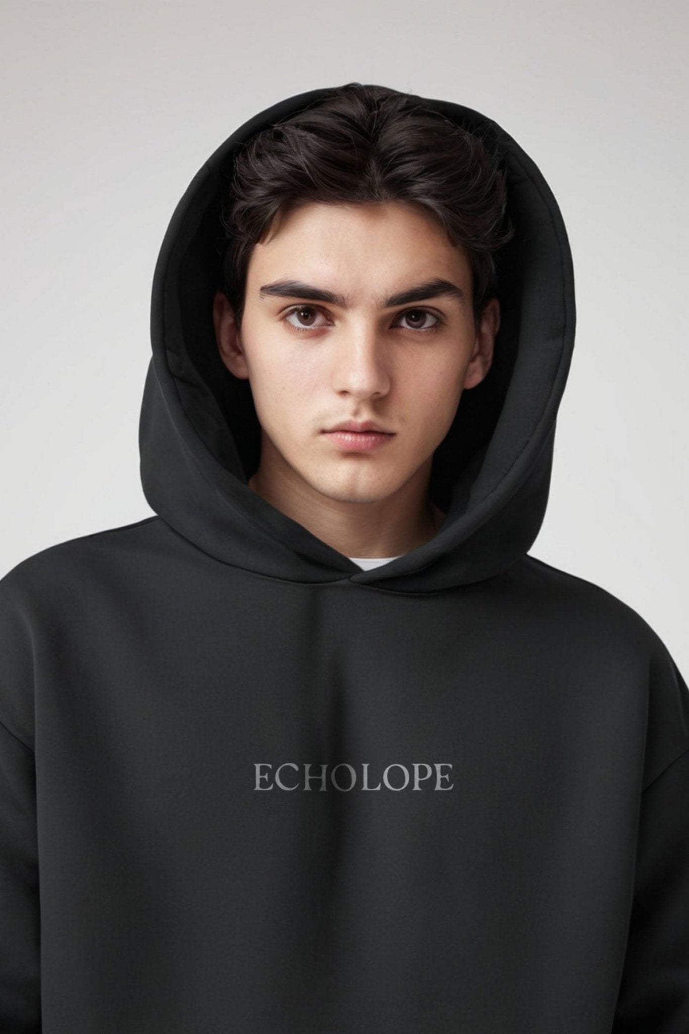 Premium Oversize Printed Hoodie Black For Men Secondary image