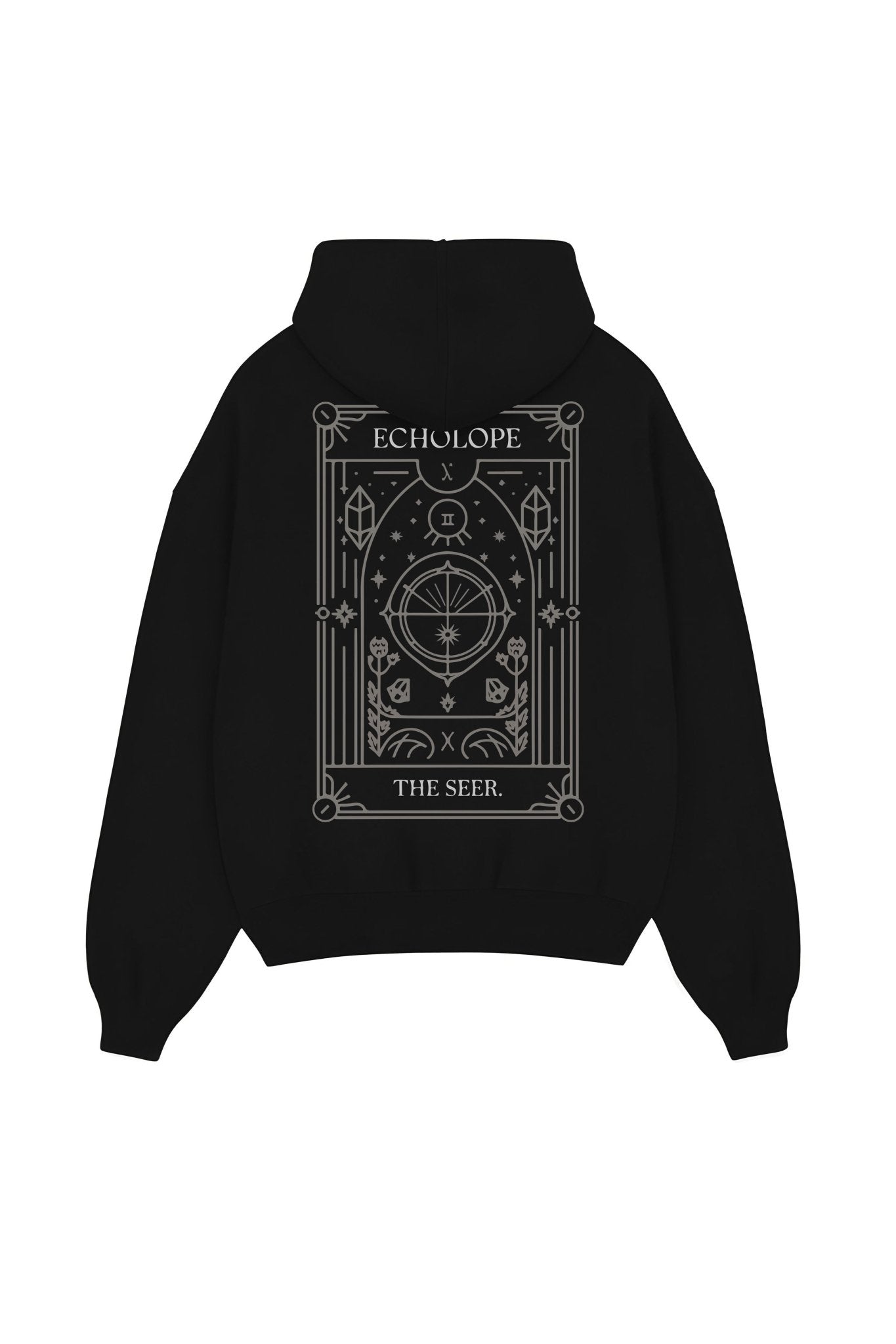 Premium Oversize Printed Hoodie Black For Men - Echolope Main image