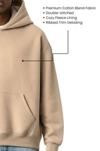 Premium Unisex Men's Oversized Beige Hoodie - Ultra - Soft Fleece for Everyday Comfort - Echolope