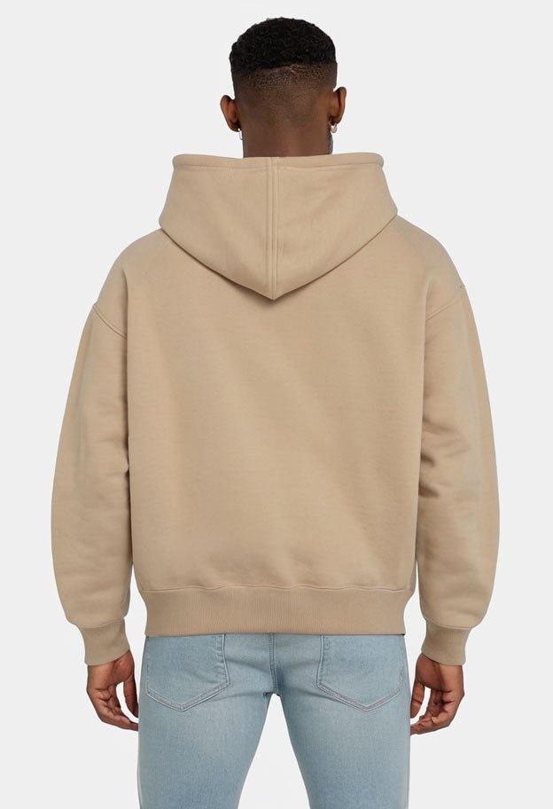 Premium Unisex Men's Oversized Beige Hoodie - Ultra-Soft Fleece for Everyday Comfort Secondary image
