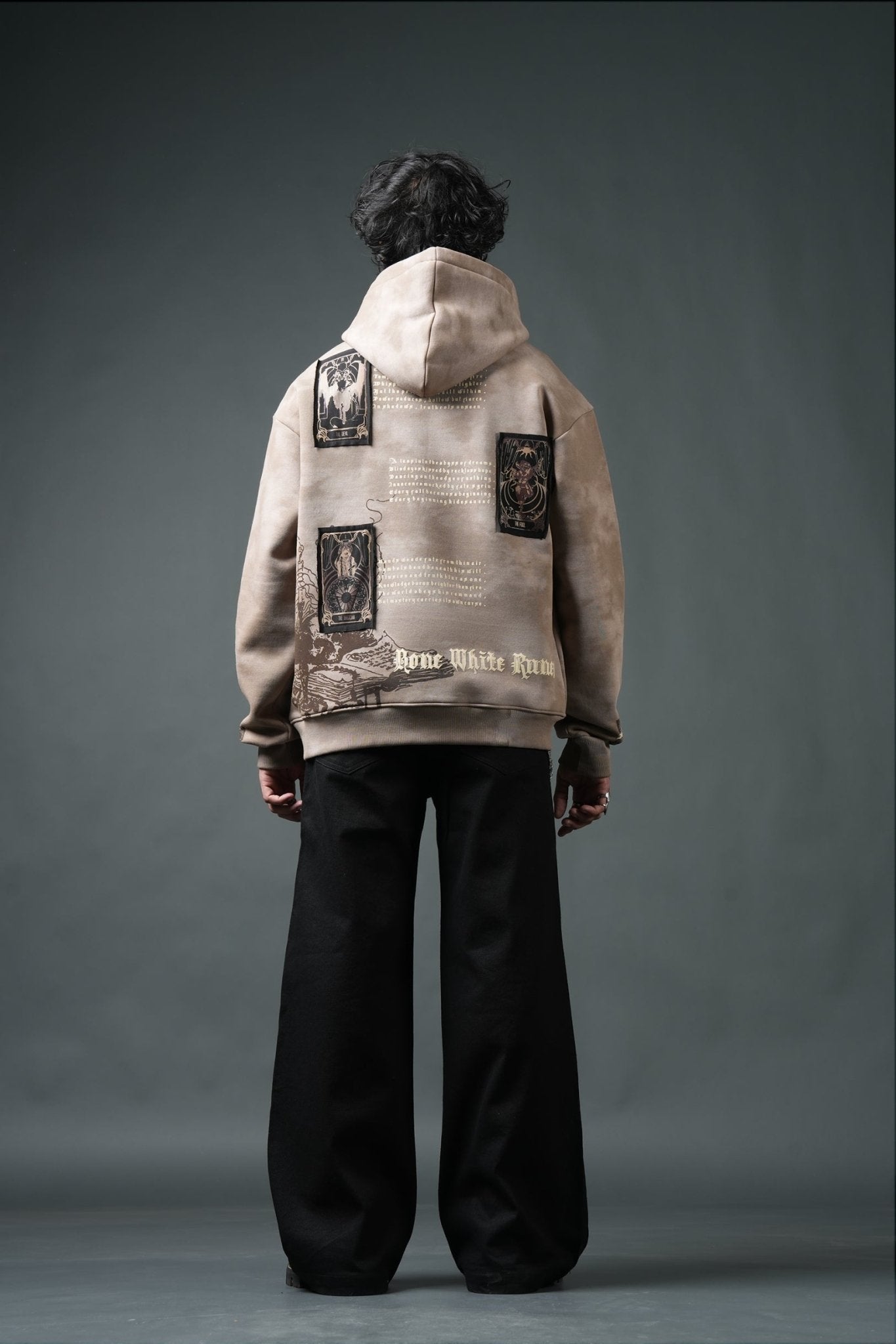 Runestone Oversized Printed Hoodie - Echolope