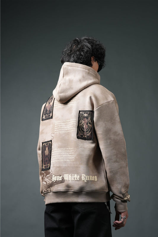 Runestone Oversized Printed Hoodie - Echolope