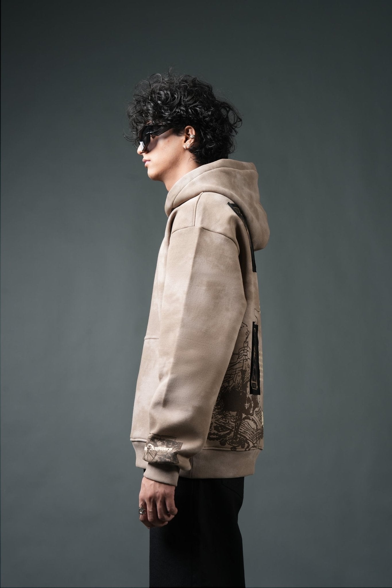 Runestone Oversized Printed Hoodie - Echolope