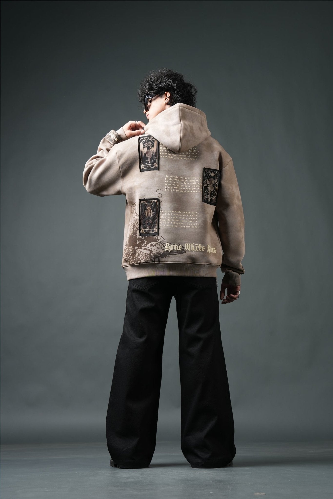 Runestone Oversized Printed Hoodie - Echolope