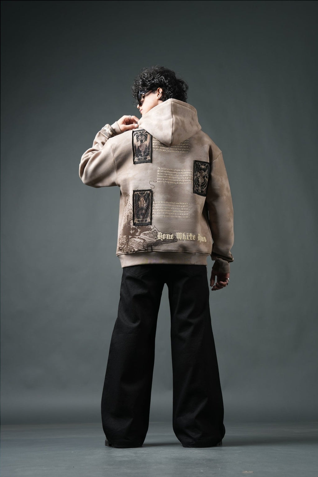 Runestone Oversized Printed Hoodie - Echolope