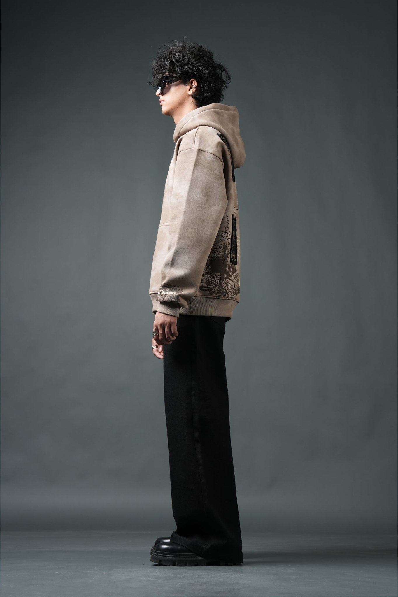 Runestone Oversized Printed Hoodie - Echolope