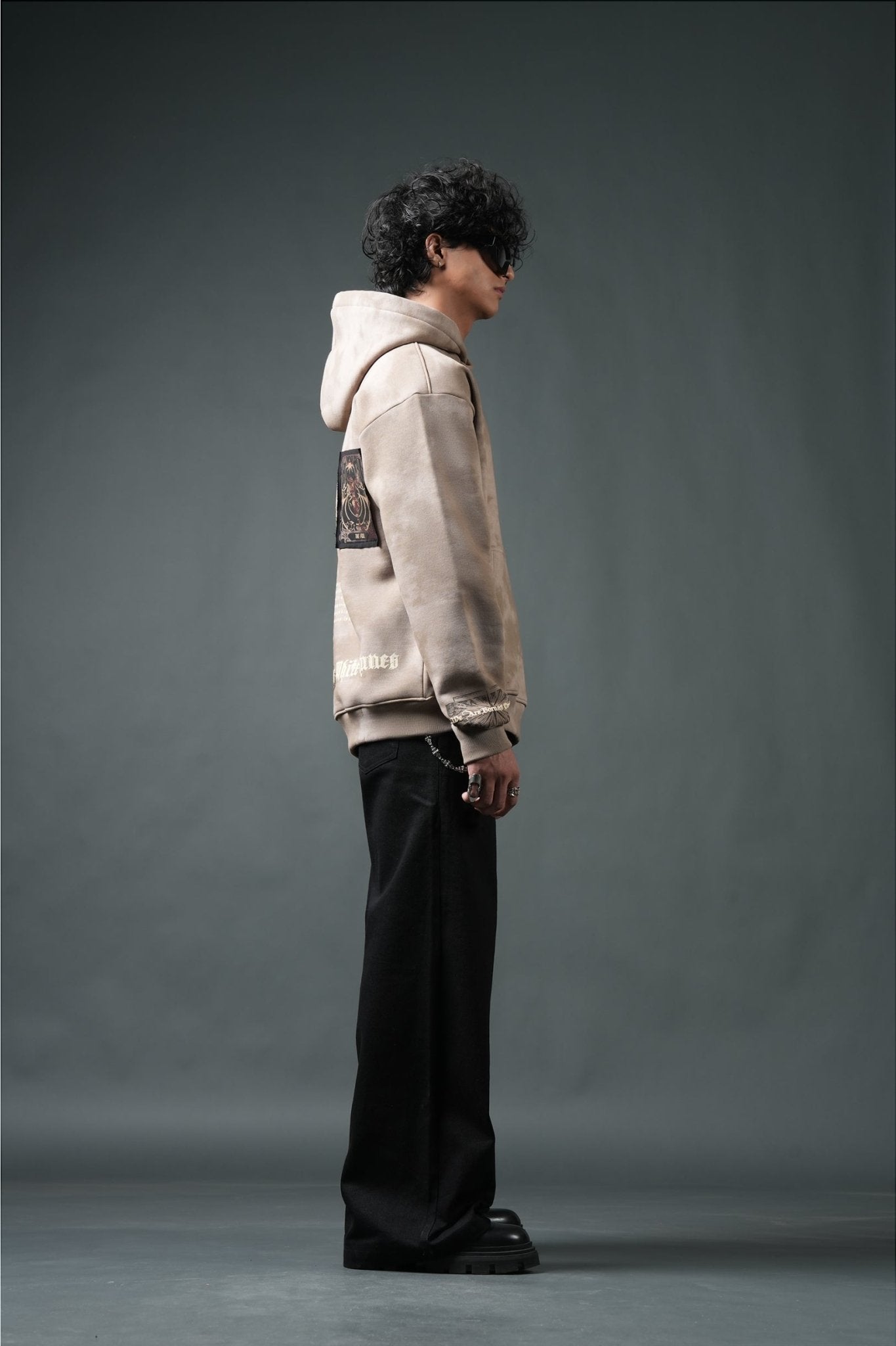 Runestone Oversized Printed Hoodie - Echolope