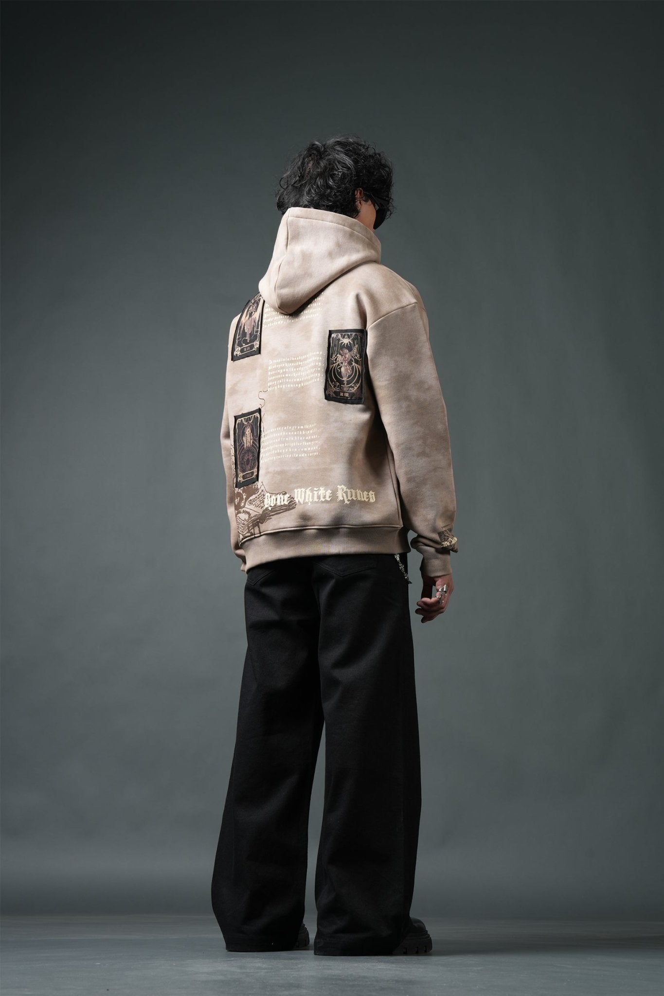 Runestone Oversized Printed Hoodie - Echolope