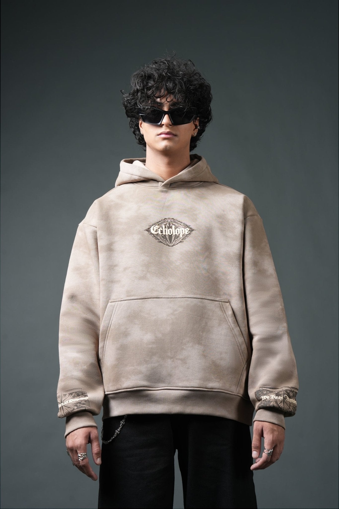 Runestone Oversized Printed Hoodie - Echolope