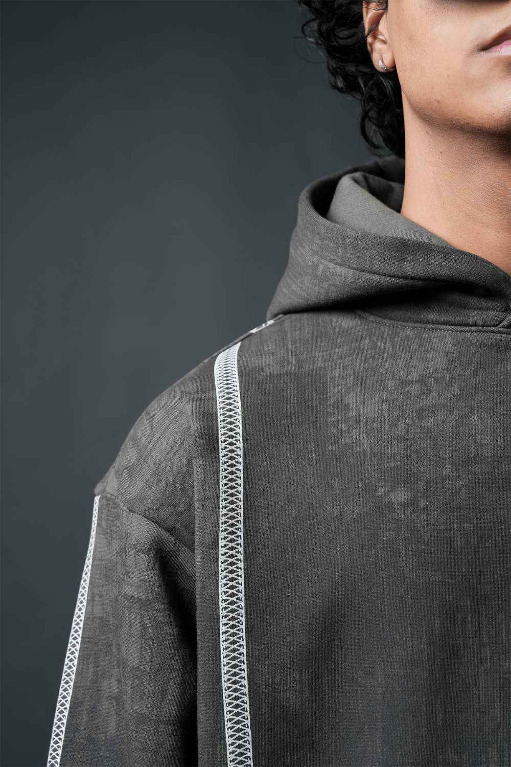 Static Oversized Printed Hoodie - Echolope