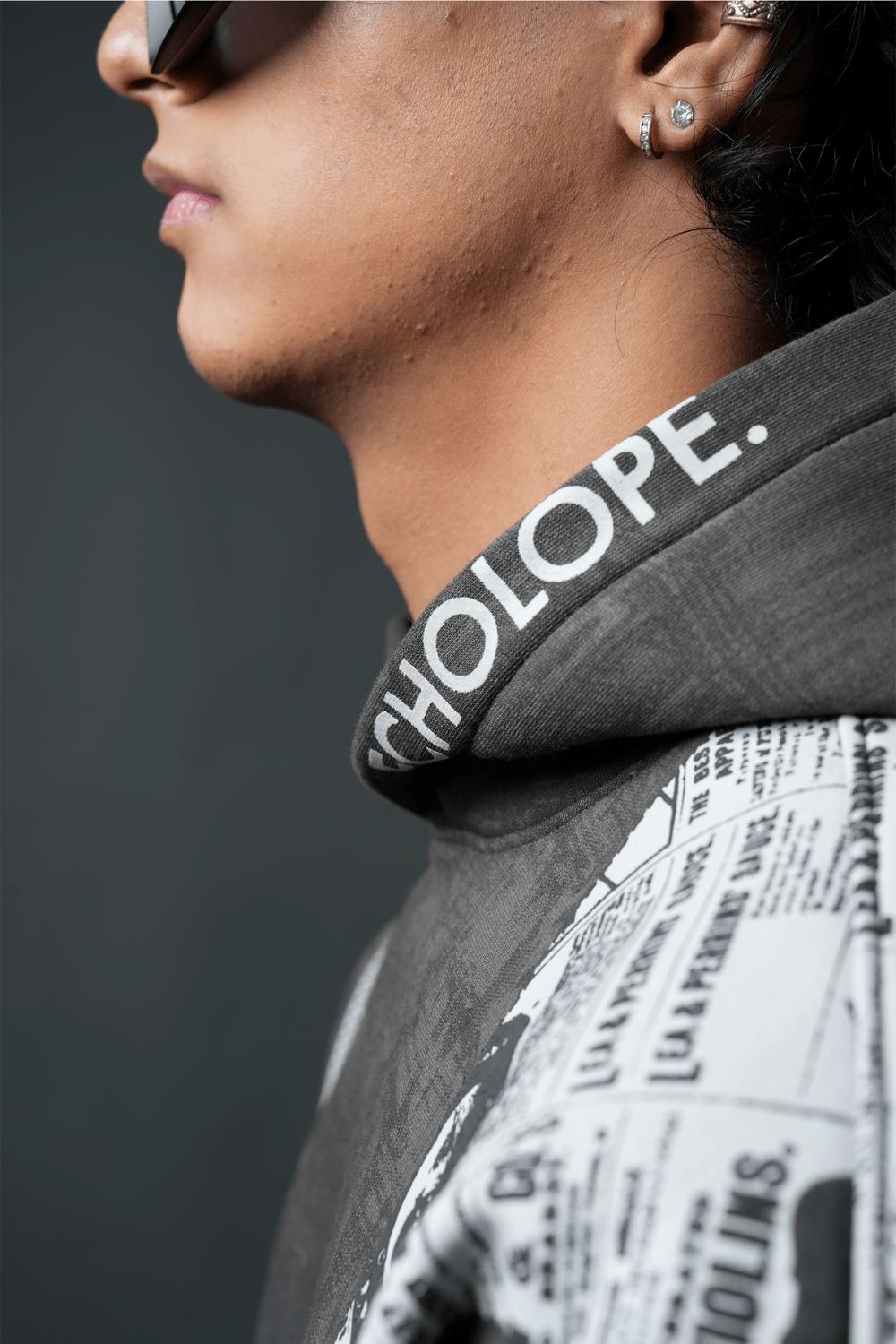 Static Oversized Printed Hoodie - Echolope