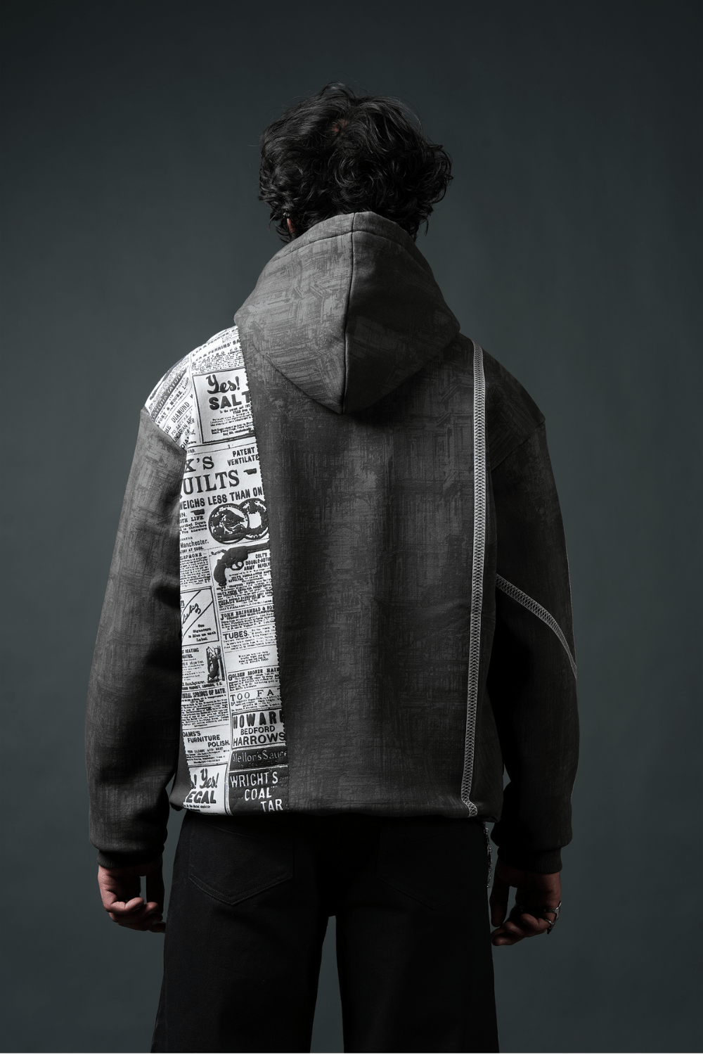 Static Oversized Printed Hoodie - Echolope