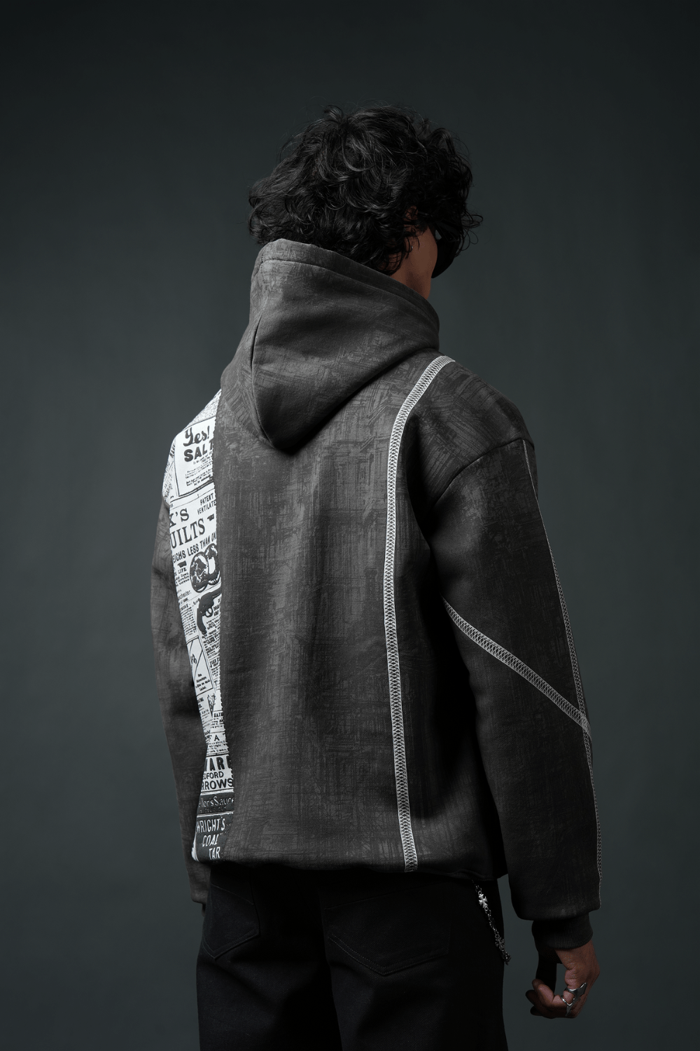 Static Oversized Printed Hoodie - Echolope