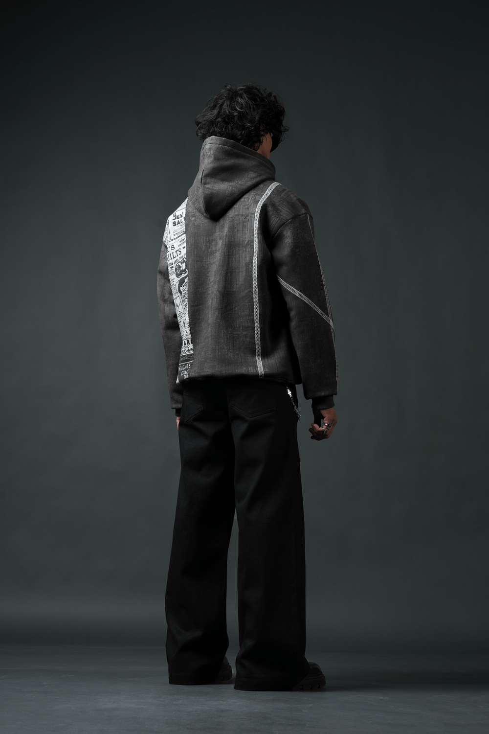 Static Oversized Printed Hoodie - Echolope