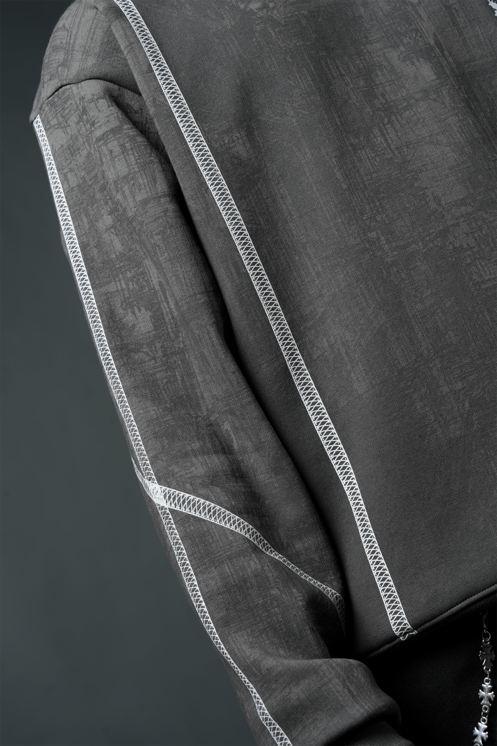 Static Oversized Printed Hoodie - Echolope