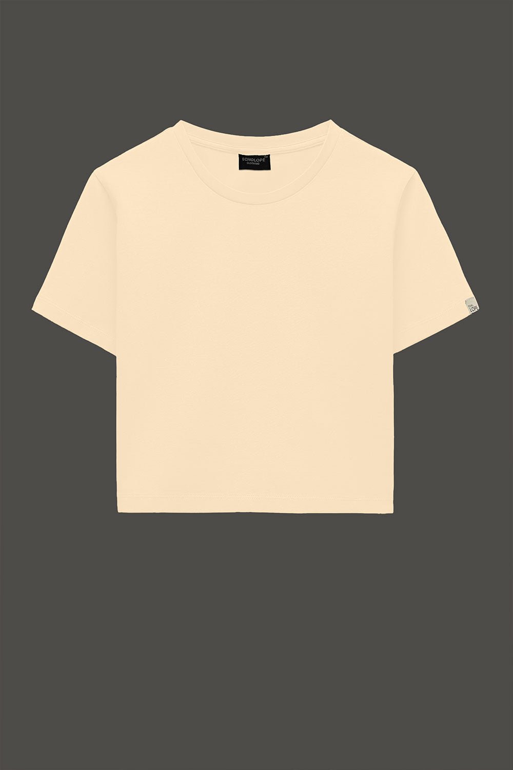 Stylish Beige Crop T-Shirt For Women - Echolope