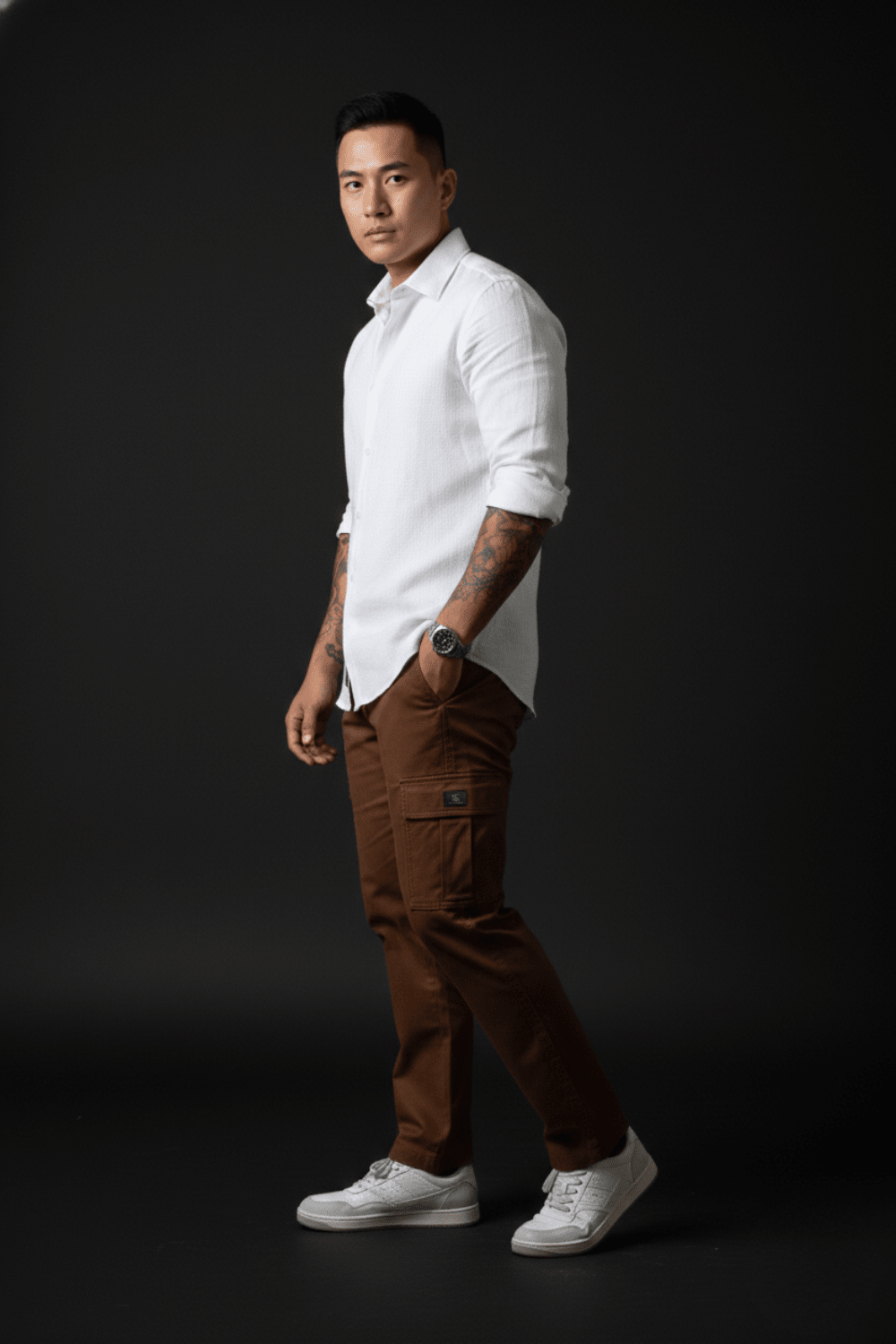 Stylish Men's Brown Cargo Pants | Durable Cotton Cargos for Work and Casual - Echolope