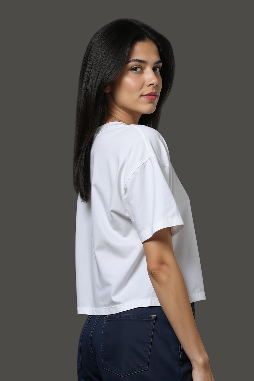 Stylish White Crop T-Shirt For Women - Echolope