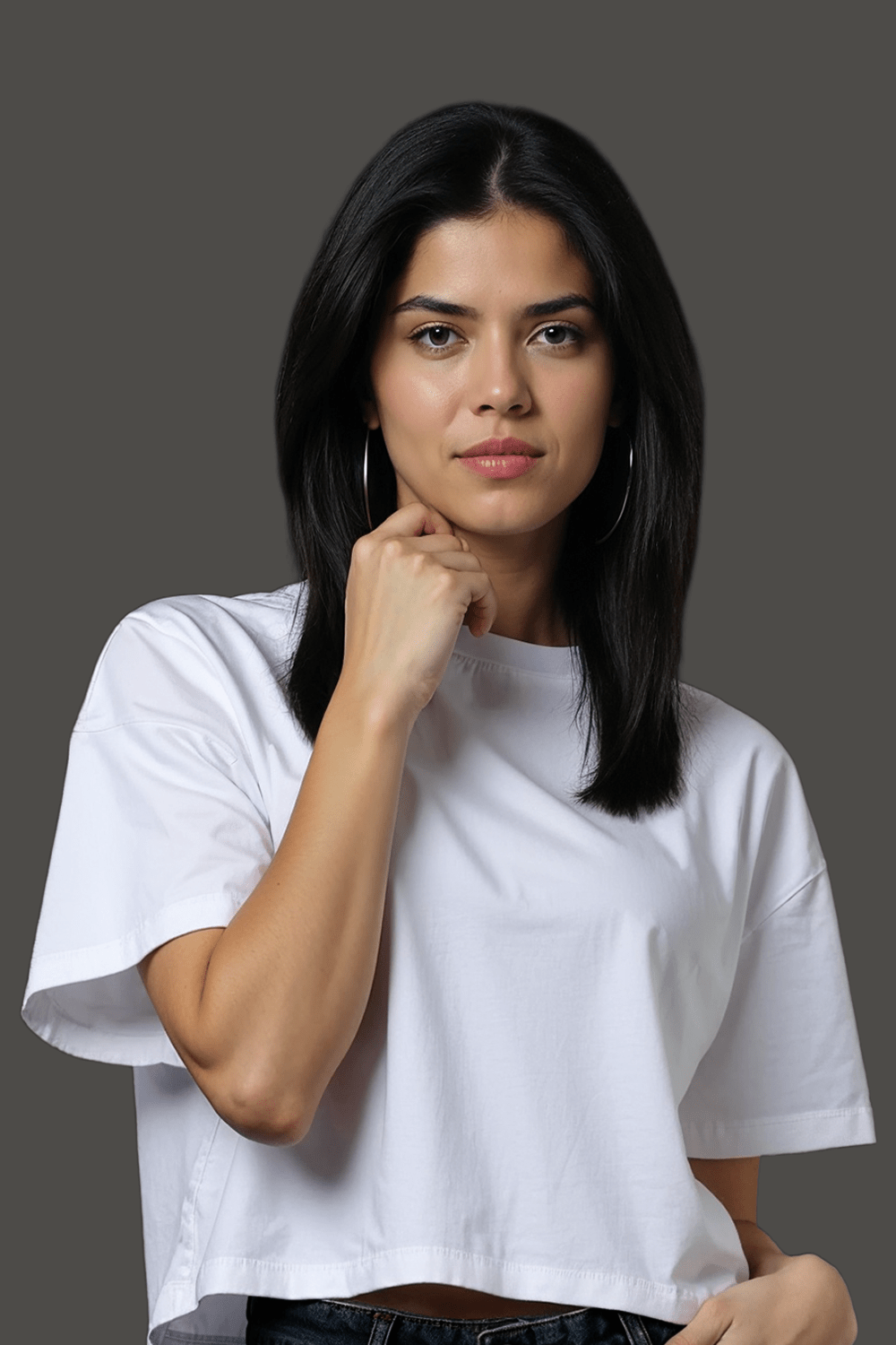 Stylish White Crop T-Shirt For Women - Echolope