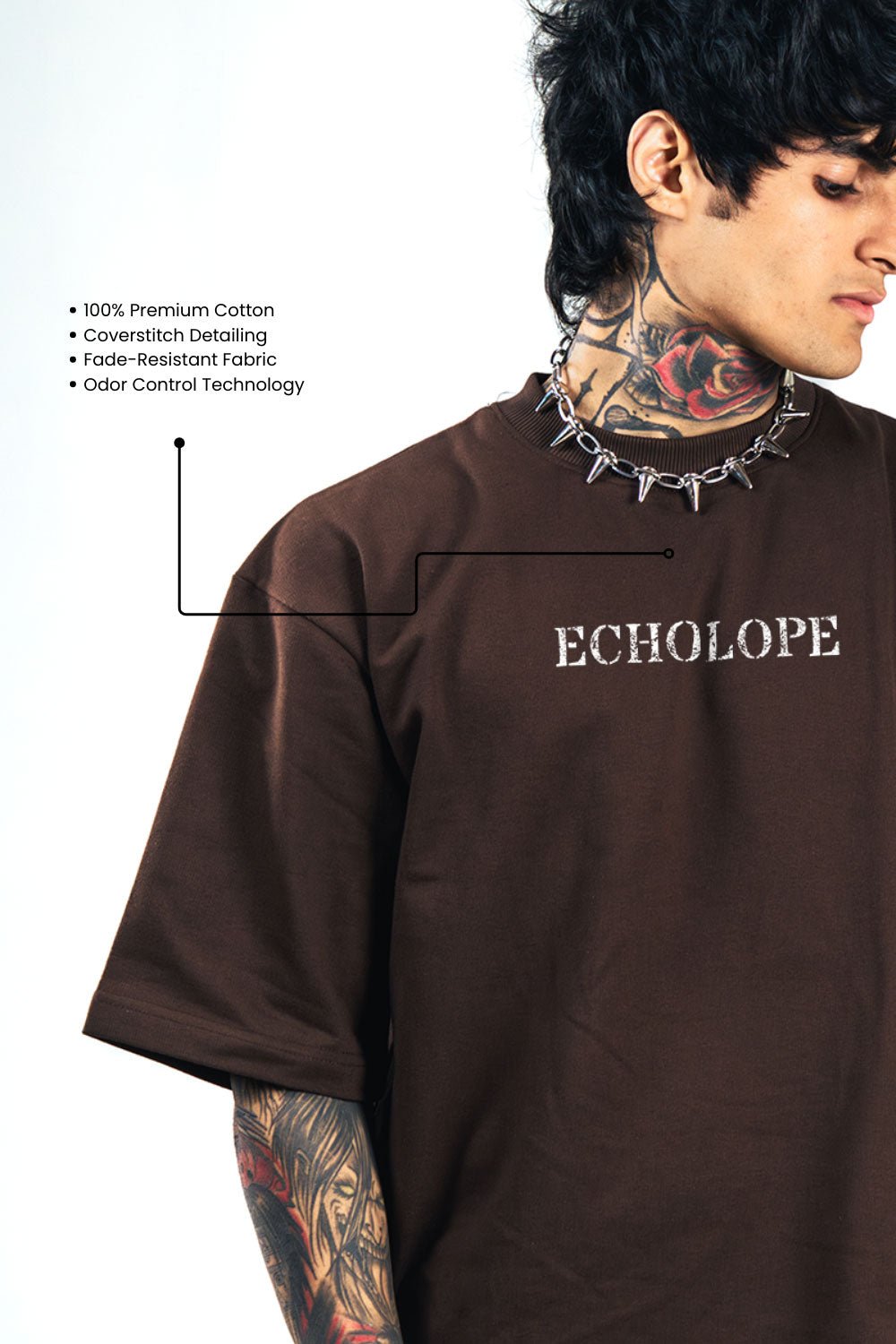 Timeless Ruins Oversized Tee For Men - Echolope