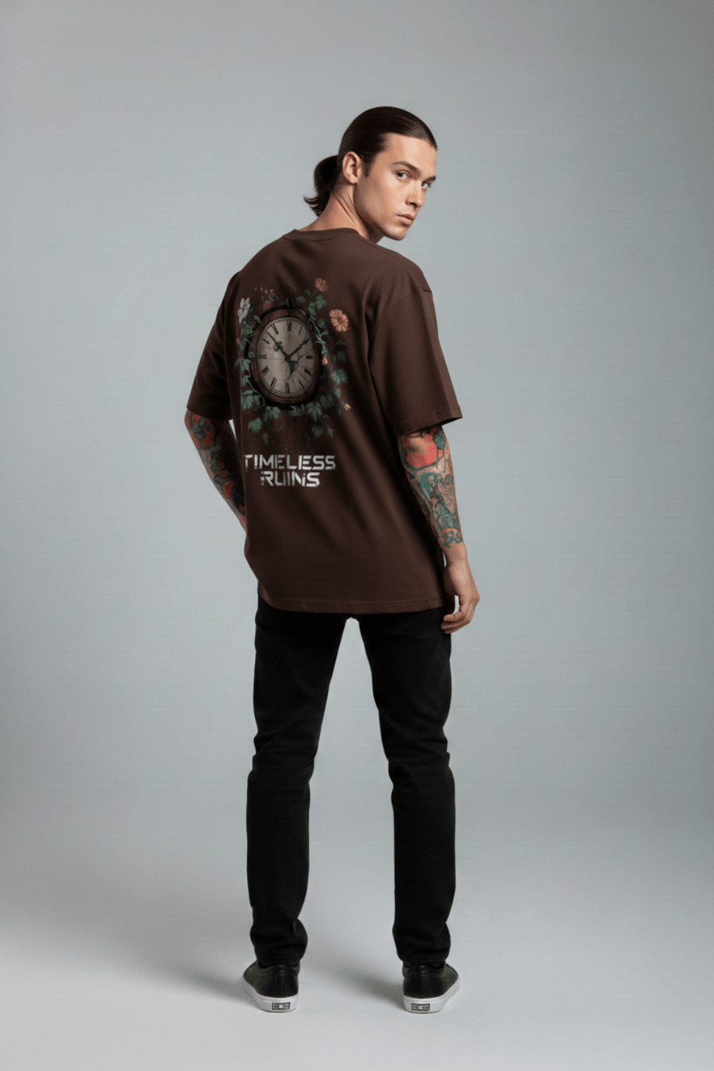 Timeless Ruins Oversized Tee For Men - Echolope