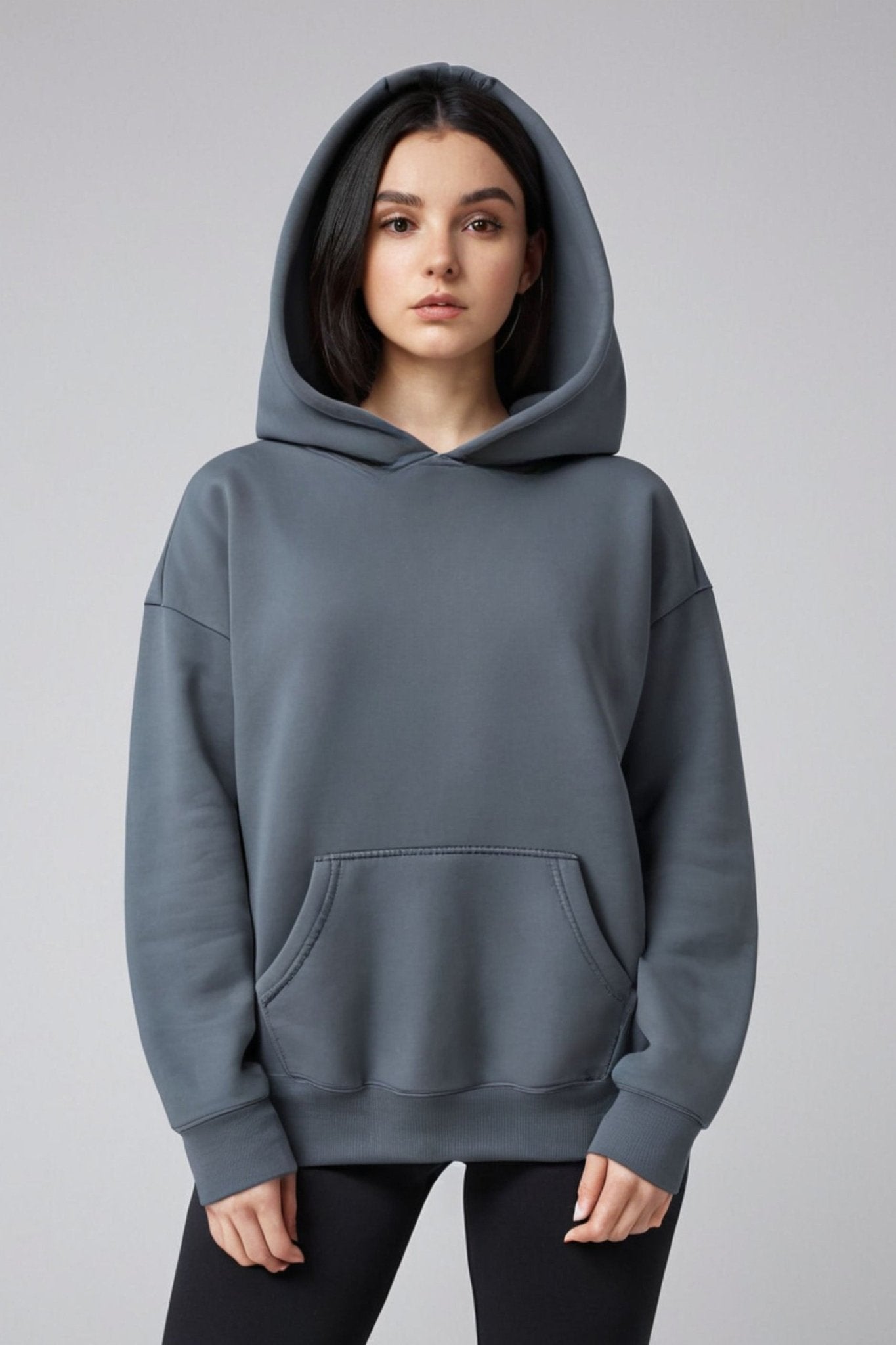 Women's Premium Dark Gray Oversize Hoodie - Echolope